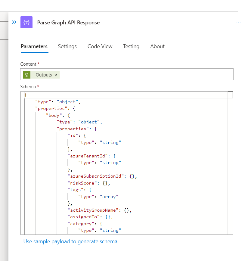 Logic Apps: JSON Parsing